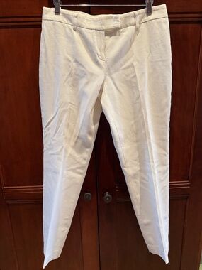 Theory Cream Textured Dress Pants